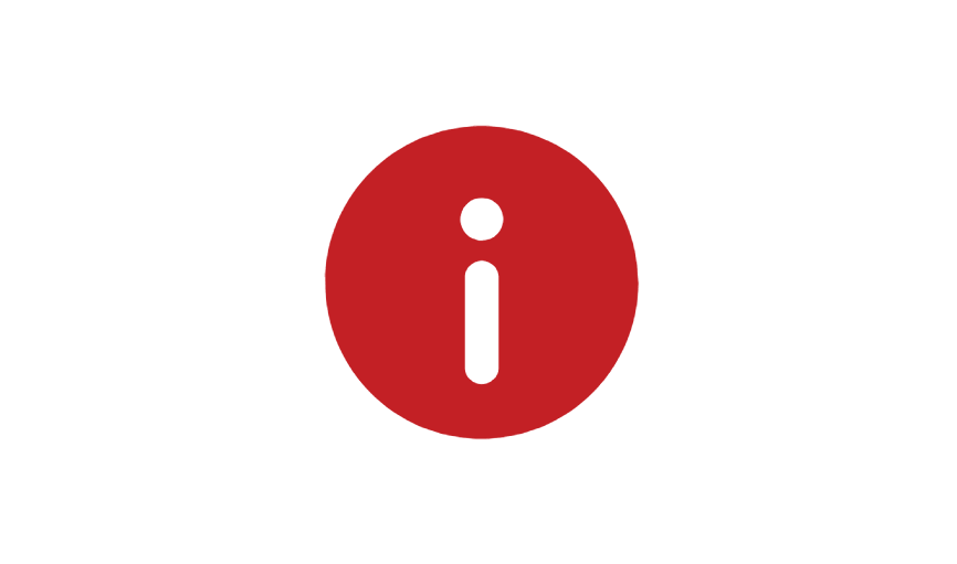 Rødt rundt informationsikon