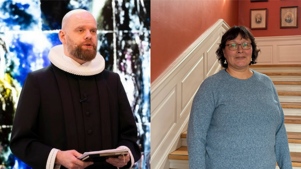 De faste repræsentanter fra Færøerne og Grønland: Ovi Brim, provst på Færøerne, og Paneeraq Siegstad Munk, biskop over Grønlands Stift.