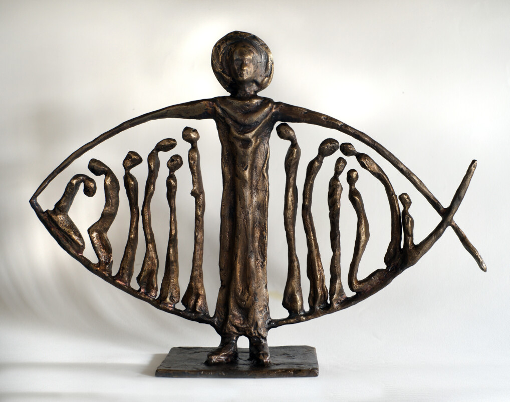 Den Sidste Nadver Bronzeskultptur: H.35 cm – L. 45 cm. - D. 14 cm. Skabt af Issa Kazah, Damaskus – se http://issakazah.com/